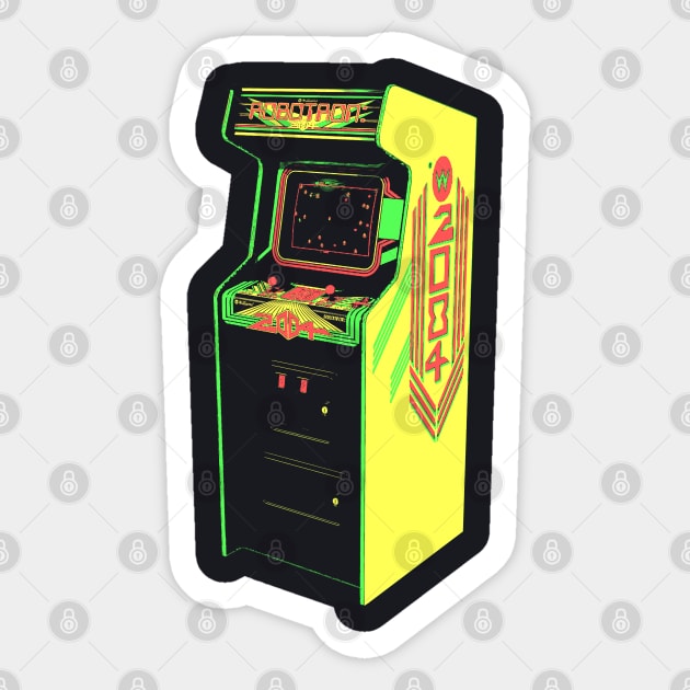 Robotron Retro Arcade Game 2.0 Sticker by C3D3sign